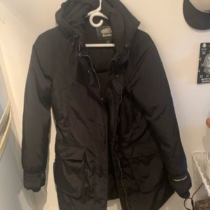 Incredible Double Lined Ultra Warm/Thick Roots Black  Winter Coat SZ Medium 😍